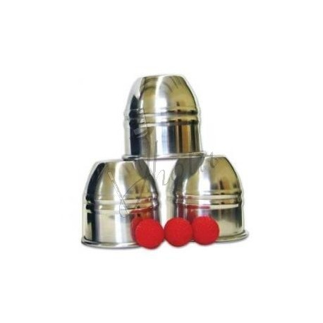 Cubiletes y Bolas (Cups and Balls) de Aluminio