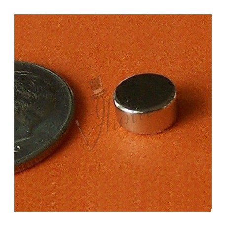 Imán de Neodimio en Disco 6mm x 3mm