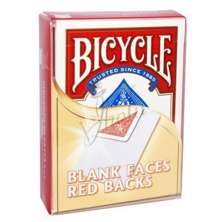 Cartas Cara Blanca / Dorso Rojo en Bicycle (Bicycle Blank Faces / Red Backs)