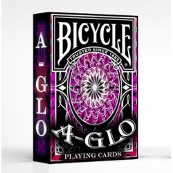 A-Glo Red Ultra Violet Deck en Bicycle